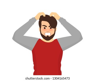 Anger and rage. Negative emotions in humans.