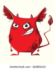 Anger red monster