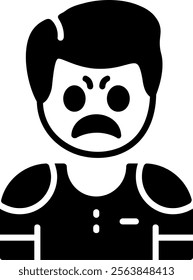 Anger Solid Style Icon Design