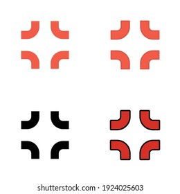 Juego de iconos de símbolos de ira. Glifo simple, sólido, contorno relleno, estilo plano. Ilustración vectorial aislada en fondo blanco. EPS 10