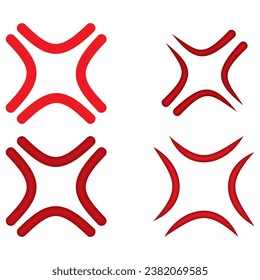 Anger Symbol Vector Illustration Isolated On A White Background