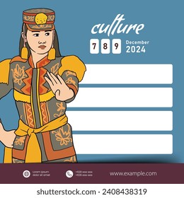 Angguk dance from kulonprogo design layout idea Indonesia culture