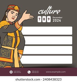 Angguk dance from kulonprogo design layout idea Indonesia culture