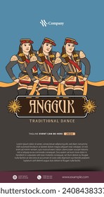 Angguk dance from kulonprogo design layout idea Indonesia culture