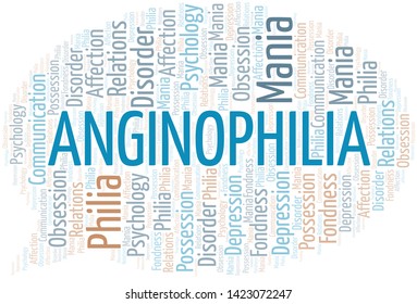 Anginophilia word cloud. Type of Philia.