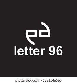 angka 96 logo design  creative  vector image
