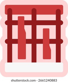 design de adesivo estilo plano angklung