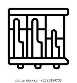 Angklung icon illustration in line style. Perfect for website mobile app presentation. Suitable for any user interface and user experience