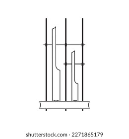 icono angklung, plantilla de diseño de vectores de música tradicional indonesia