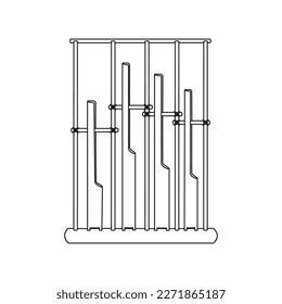 icono angklung, plantilla de diseño de vectores de música tradicional indonesia