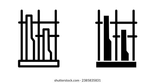 Icono angklung. símbolo para concepto móvil y diseño web. ilustración vectorial