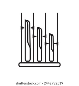 Icono de Angklung vector ilustración plantilla diseño