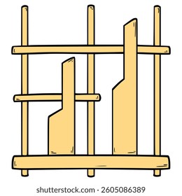 angklung illustration hand drawn isolated vector