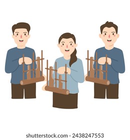 Angklung one of the traditional instrument from indonesia