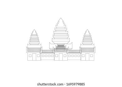 Angkor War Country Icon Vektorillustration - Design-Illustration