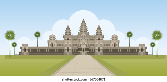 Angkor Wat, Cambodia, Landmark, Travel and Tourist Attraction