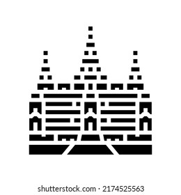 angkor wat glyph Symbol Vektorgrafik. angkor wat Schild. einzelne Symbolillustration