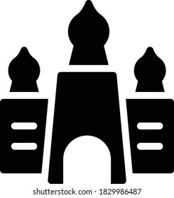 angkor wat vector glyph flat icon 