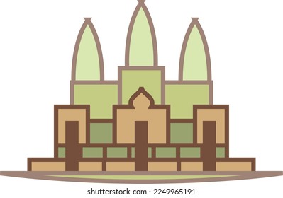 Angkorwat temple in Cambodia Symbol Icon