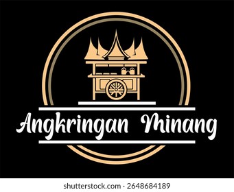 Logo de Angkringan Minang, uma banca simples típica de Sumatra Ocidental que serve uma variedade de satay, embrulhada com arroz e chá quente. A atmosfera é quente, relaxada e cheia de sabor tradicional.
