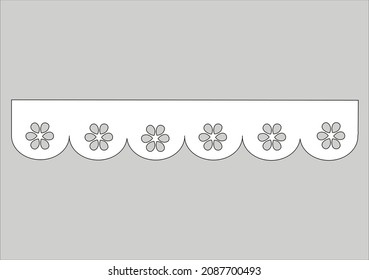 anglaise, decorative flower floral lace embroidery design vector Set of seamless lattice borders. white lace ribbons cotton eyelet lace
