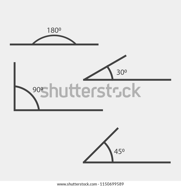 Angle 180 453090 Degrees Vector Illustration Stock Vector (Royalty Free ...