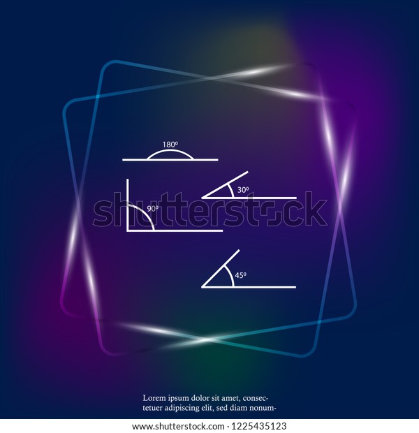 Angle 180 453090 Degrees Vector Neon Stock Vector Royalty Free 1225435123 Shutterstock 7398