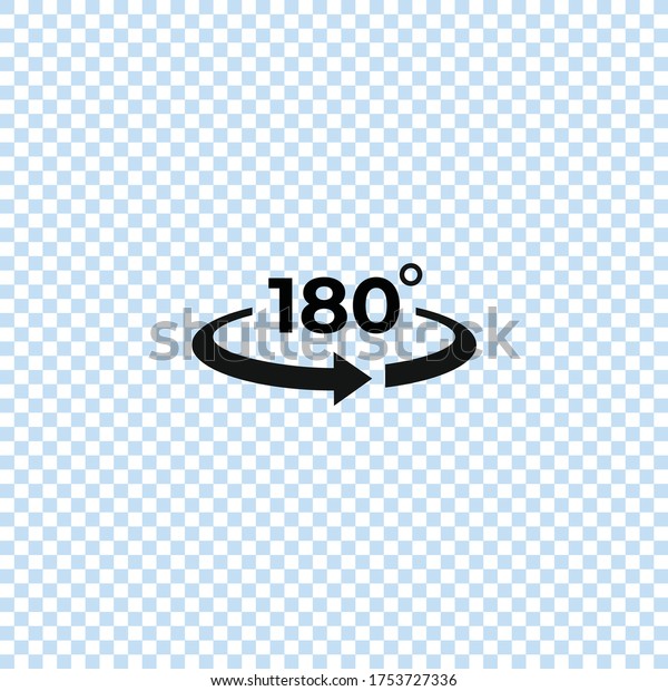 角度180度アイコン 180度の回転記号 のベクター画像素材 ロイヤリティフリー