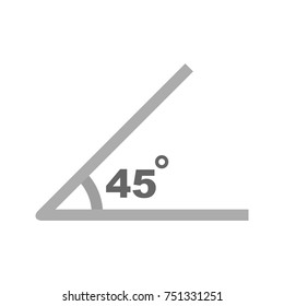 Angle 45 Degrees Icon Trendy Isolated Stock Vector (Royalty Free ...