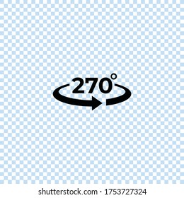 Angle 270 degrees  icon.270 degrees rotation symbol