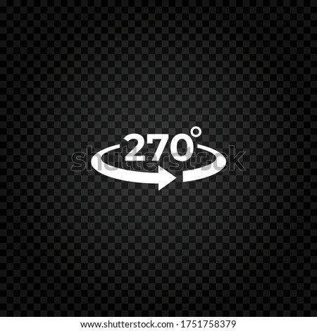 Angle 270 degrees  icon.270 degrees rotation symbol