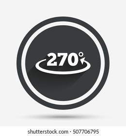 Angle 270 degrees sign icon. Geometry math symbol.