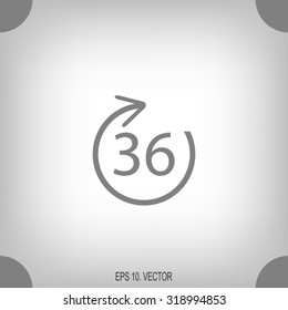 Angle 36 degree icon
