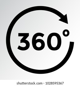 Angle 360 degree icon. Vector Illustration