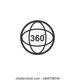 Angle 360 degree icon. 360 degree view icon design.Vector illustration.