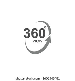 Angle 360 degree icon. 360 degree view icon design.Vector illustration.