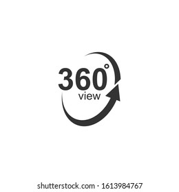 Angle 360 degree icon. 360 degree view icon design.Vector illustration.