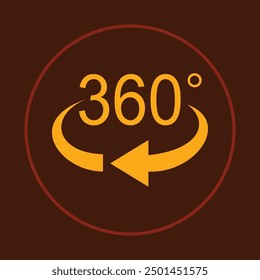 Angle 360 degree trendy icon abstract beautiful vector illustration colorful good artwork design.eps