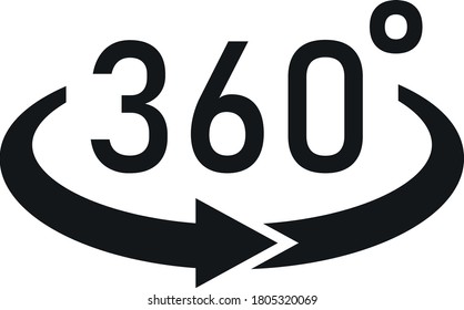 Angle 360 degree vector symbol