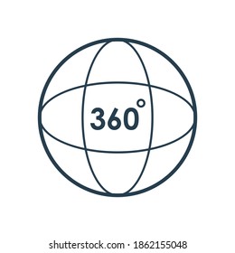 The Angle 360 degrees icon, 360 degree icon vector graphic. 