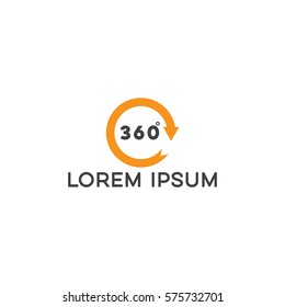 angle 360 degrees icon logo design