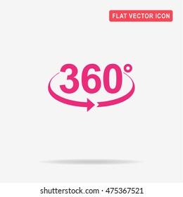 Angle 360 degrees icon. Vector concept illustration for design.