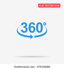 Angle 360 degrees icon. Vector concept illustration for design.