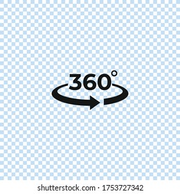 Angle 360 degrees icon.360 degrees rotation symbol