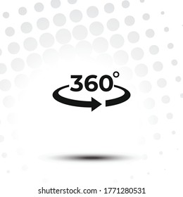 Angle 360 degrees icon.360 degrees rotation symbol