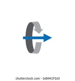 Angle 360 degrees rotation arrow sign icon. Geometry math symbol. Full rotation. Stock Vector illustration isolated on white background.