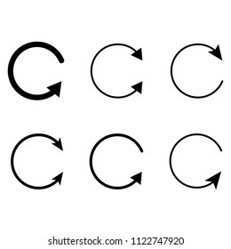 Angle 360 degrees sign icon. Geometry math symbol. Full rotation. Design elements. Curved many streak. Abstract Circular logo element on white background isolated. Vector illustration EPS 10