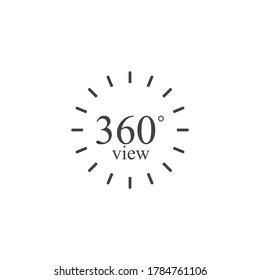 Angle 360 degrees sign icon. Geometry math symbol. Full rotation