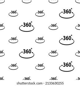 Angle 360 Degrees Sign Icon Seamless Pattern Vector Art Illustration