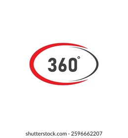 angle 360 degrees sign icon. geometry math symbol. full rotation
